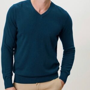 Goodfellow & Co Men's Aqua Blue V-Neck Sweater M